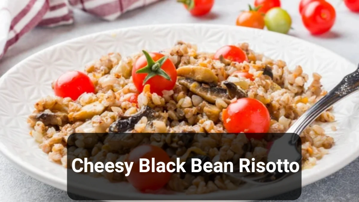 Cheesy Black Bean Risotto