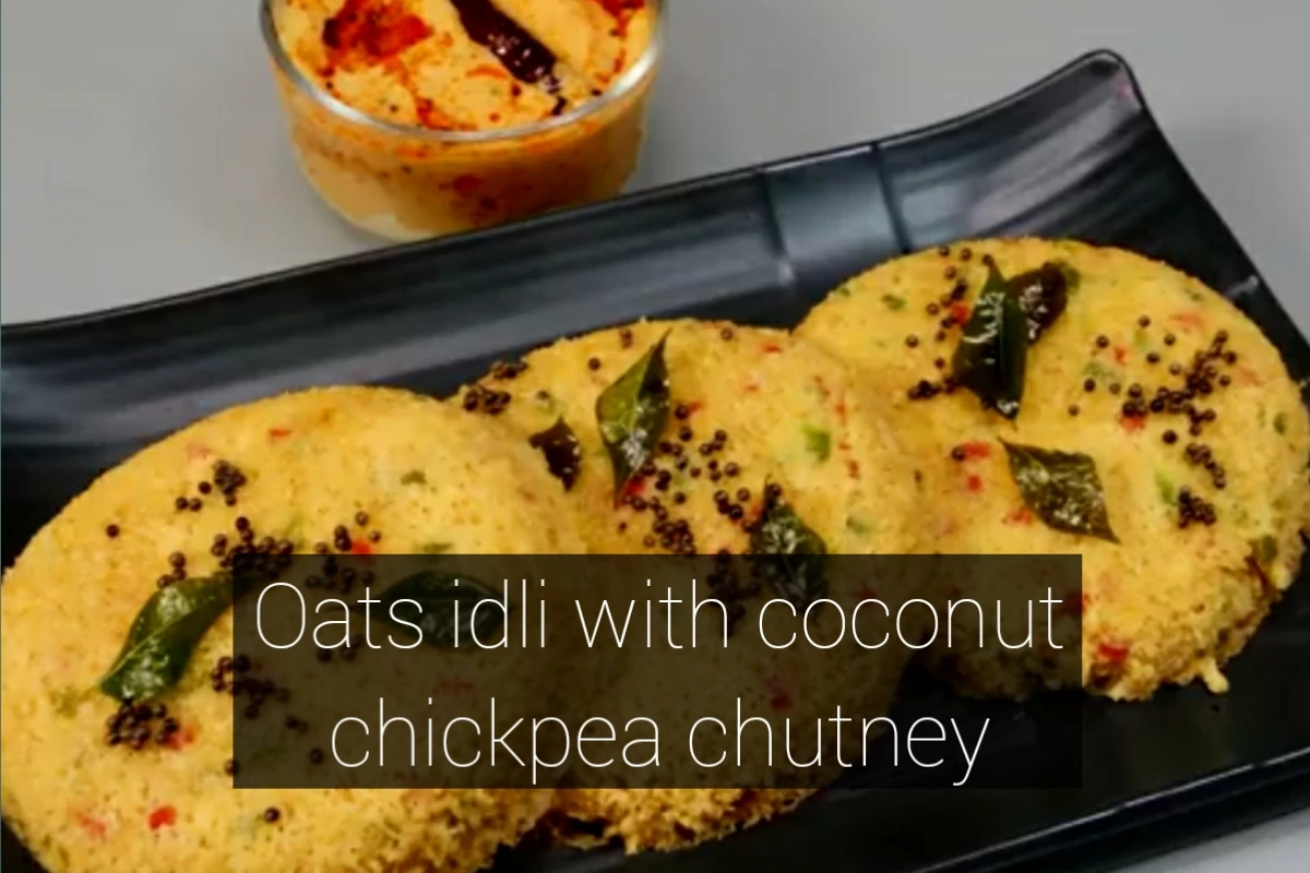 Oats idli with coconut